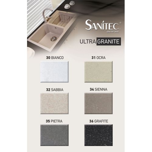 ΝΕΡΟΧΥΤΗΣ ΓΡΑΝΙΤΗ SANITEC Code 800 Ultra Granite Grafite 116x50 cm