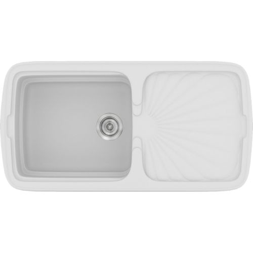 ΝΕΡΟΧΥΤΗΣ ΕΝΘΕΤΟΣ ΣΥΝΘΕΤΙΚΟΣ ΓΡΑΝΙΤΗ SANITEC Natura 306 White (97x51 cm)