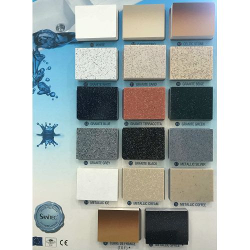 ΝΕΡΟΧΥΤΗΣ ΕΝΘΕΤΟΣ ΣΥΝΘΕΤΙΚΟΣ ΓΡΑΝΙΤΗ SANITEC Harmony 325 Metallic Beige (97x51 cm)