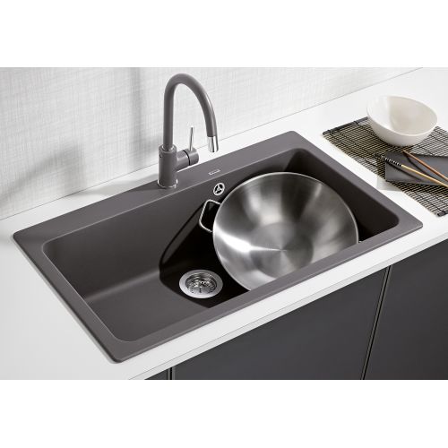 ΝΕΡΟΧΥΤΗΣ ΓΡΑΝΙΤΗ ΕΝΘΕΤΟΣ BLANCO NAYA XL 9 Rock Grey 86x51 cm