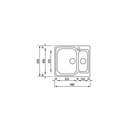 ΝΕΡΟΧΥΤΗΣ ΕΠΙΚΑΘΗΜΕΝΟΣ SANITEC MATICO CODE 11642 (58χ50 2VD - 2VS) Σατινέ 58x50 cm Δεξής