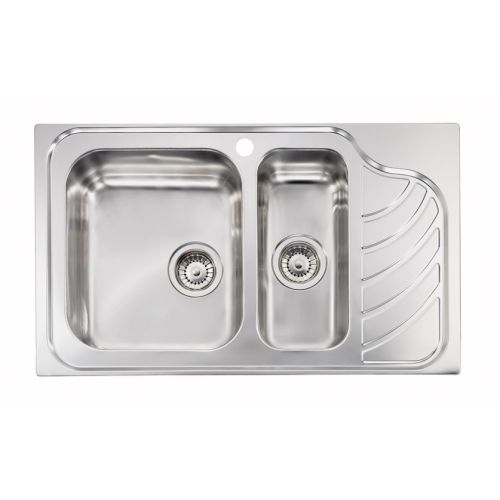 ΝΕΡΟΧΥΤΗΣ ΕΝΘΕΤΟΣ SANITEC EUREKA CODE 11754 (86x51 2VR 2VS ) Inox - Σατινέ 86x51 cm Αριστερός