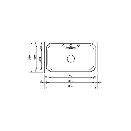 ΝΕΡΟΧΥΤΗΣ ΕΠΙΚΑΘΗΜΕΝΟΣ SANITEC EUREKA CODE 11743 (86χ41 1V) Σατινέ 86x51 cm 