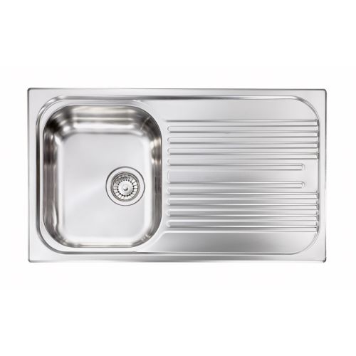 ΝΕΡΟΧΥΤΗΣ ΕΝΘΕΤΟΣ SANITEC Atlantic CODE 10643 (86x50 1VR) Inox - Σατινέ  86x50 cm 