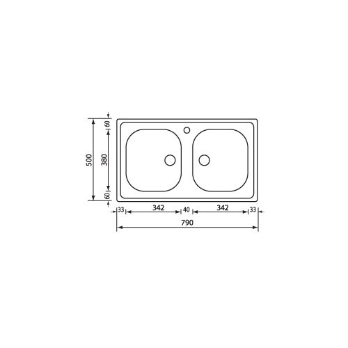ΝΕΡΟΧΥΤΗΣ ΕΠΙΚΑΘΗΜΕΝΟΣ SANITEC MONDIAL CODE 11502 (79χ50 2V) Αγυάλιστο 79x50 cm
