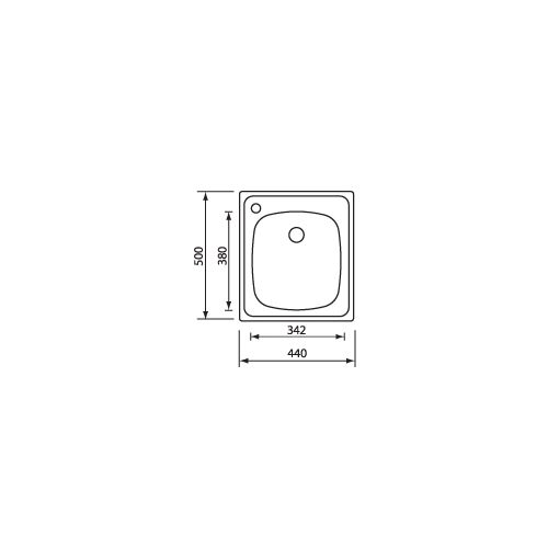 ΝΕΡΟΧΥΤΗΣ ΕΠΙΚΑΘΗΜΕΝΟΣ SANITEC MONDIAL CODE 11934 (44χ50 1V) Αγυάλιστο 44x50 cm 