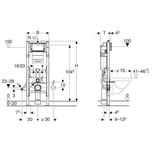 ΚΑΖΑΝΑΚΙ ΕΝΤΟΙΧΙΣΜΕΝΟ GEBERIT Sigma Line Duofix 111.350.00.5 ΑΜΕΑ ΓΙΑ ΚΡΕΜΑΣΤΗ ΛΕΚΑΝΗ ΣΕ ΤΟΙΧΟ ΓΥΨΟΣΑΝΙΔΑΣ Η ΔΙΠΛΟ ΤΟΥΒΛΟ