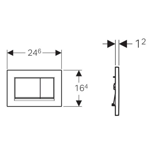 ΠΛΑΚΕΤΑ ΕΝΕΡΓΟΠΟΙΗΣΗΣ ΓΙΑ ΚΑΖΑΝΑΚΙΑ GEBERIT Sigma 30 Dual Flush115.883.DW.1 Μαύρο Γυαλιστερό