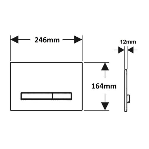 ΠΛΑΚΕΤΑ ΕΝΕΡΓΟΠΟΙΗΣΗΣ ΓΙΑ ΚΑΖΑΝΑΚΙΑ GEBERIT Sigma 50 DUAL FLUSH 115.671.QD.2 Μαύρο / Μαύρο