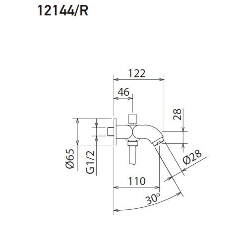 ΣΤΟΜΙΟ ΠΛΗΡΩΣΗΣ ΜΠΑΝΙΕΡΑΣ ΜΕ ΕΚΤΡΟΠΕΑ La Torre Tech 12144/R Χρώμιο