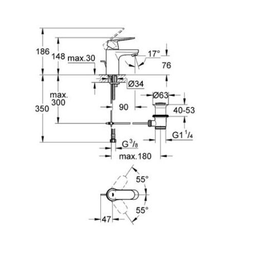 ΜΠΑΤΑΡΙΑ ΝΙΠΤΗΡΑ GROHE EUROSMART COSMOPOLITAN 32825 