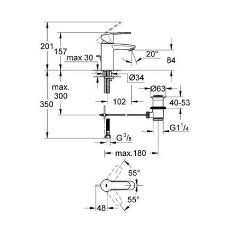 ΜΠΑΤΑΡΙΑ ΝΙΠΤΗΡΑ GROHE EUROSTYLE COSMOPOLITAN 33552 