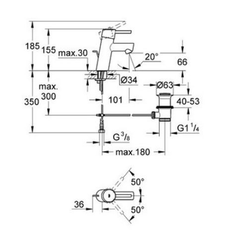  ΜΠΑΤΑΡΙΑ ΝΙΠΤΗΡΑ GROHE CONCETTO NEW 32204