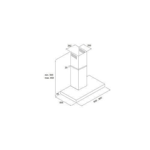 AIRTECH VERDI 60CM - 1000 m3/h - INOX ΑΠΟΡΡΟΦΗΤΗΡΑΣ ΕΠΙΤΟΙΧΟS