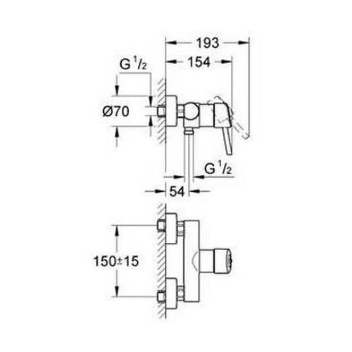 ΜΠΑΤΑΡΙΑ ΝΤΟΥΖΙΕΡΑΣ GROHE CONCETTO NEW 32210 