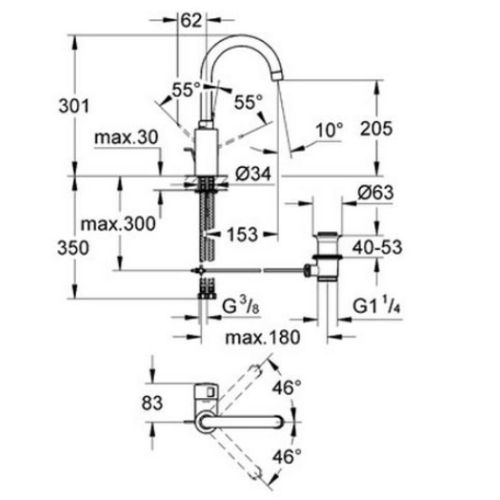 ΜΠΑΤΑΡΙΑ ΝΙΠΤΗΡΑ GROHE EUROSMART COSMOPOLITAN 32830 