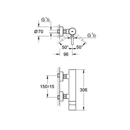 ΜΠΑΤΑΡΙΑ ΝΤΟΥΖΙΕΡΑΣ GROHE ESSENCE 33636 