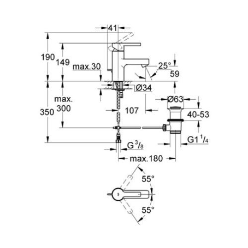 ΜΠΑΤΑΡΙΑ ΝΙΠΤΗΡΑ GROHE LINEARE 32115 