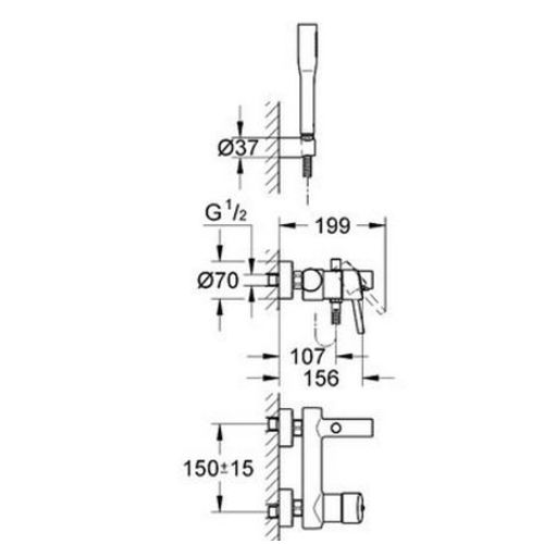 ΜΠΑΤΑΡΙΑ ΛΟΤΡΟΥ GROHE CONCETTO NEW 32212 