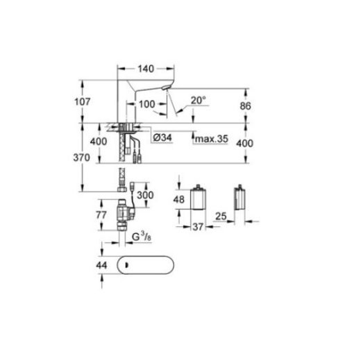 ΜΠΑΤΑΡΙΑ ΝΙΠΤΗΡΟΣ 6V GROHE EUROECO COSMO 36271 