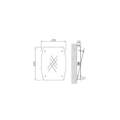 Ponte Giulio F41-JPS-20 Καθρέφτης ανακλινόμενος 45x60 εκ.