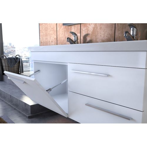 ΕΠΙΠΛΟ ΜΠΑΝΙΟΥ SET Drop STATUS 120 White ΚΑΙ ΦΩΤΙΣΤΙΚΑ