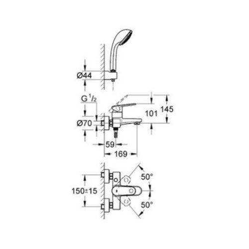 ΜΠΑΤΑΡΙΑ ΛΟΥΤΡΟΥ GROHE EUROPLUS 33547 