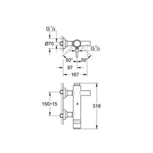 ΜΠΑΤΑΡΙΑ ΛΟΥΤΡΟΥ GROHE ATRIO ONE 32652 