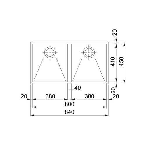 ΝΕΡΟΧΥΤΗΣ ΥΠΟΚΑΘΗΜΕΝΟΣ FRANKE Planar PPX 120 84x45 cm