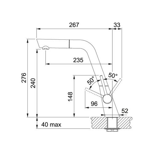 ΜΠΑΤΑΡΙΑ ΚΟΥΖΙΝΑΣ FRANKE Caprice Ντους