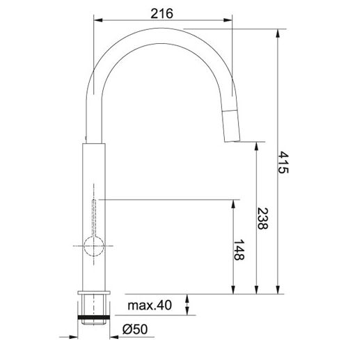 ΜΠΑΤΑΡΙΑ ΚΟΥΖΙΝΑΣ FRANKE Evos Ντους Χρωμέ-Μαύρο