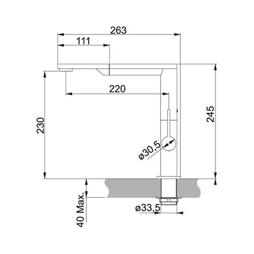 ΜΠΑΤΑΡΙΑ ΚΟΥΖΙΝΑΣ FRANKE Hexis Ντους Χρωμέ