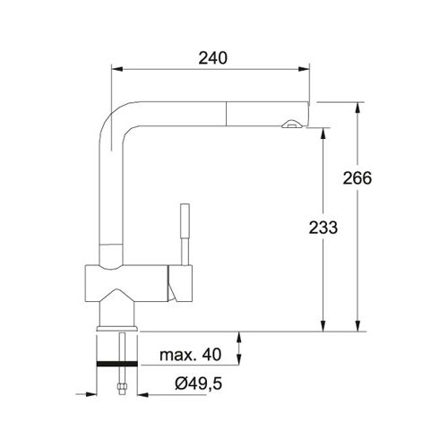 ΜΠΑΤΑΡΙΑ ΚΟΥΖΙΝΑΣ FRANKE Linea Ντους Χρωμέ