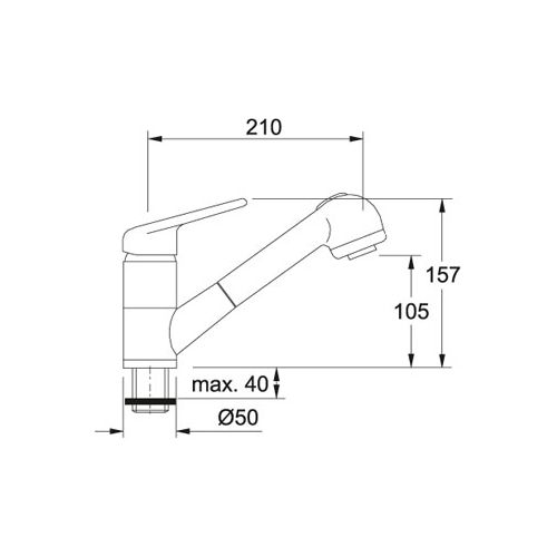 ΜΠΑΤΑΡΙΑ ΚΟΥΖΙΝΑΣ FRANKE Nora Ντους Μπεζ
