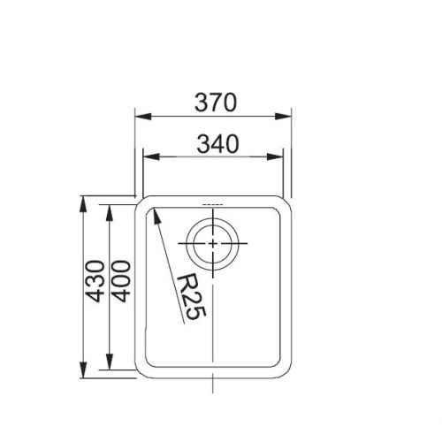 ΝΕΡΟΧΥΤΗΣ ΕΝΘΕΤΟΣ - FILOTOP FRANKE Kubus KBX 610 34 37x43 cm
