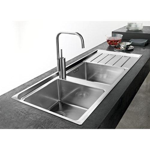 ΝΕΡΟΧΥΤΗΣ ΑΝΟΞΕΙΔΩΤΟΣ ΕΝΘΕΤΟΣ FRANKE Neptune NEΧ 621 116x51 cm Inox Ποδιά Αριστερά