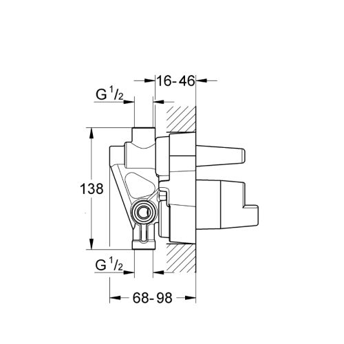 ΕΝΤΟΙΧΙΖΟΜΕΝΟΣ ΑΝΑΜΕΙΚΤΗΣ ΛΟΥΤΡΟΥ ΝΤΟΥΖΙΕΡΑΣ GROHE 32963