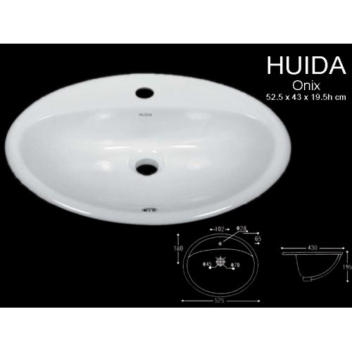 ΝΙΠΤΗΡΑΣ ΕΝΘΕΤΟΣ HUIDA ONIX L401 52,5x43x19,5 cm