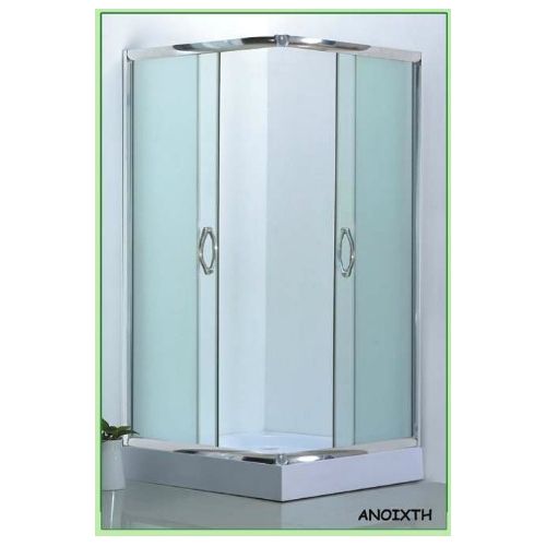 ΚΑΜΠΙΝΑ ΝΤΟΥΖΙΕΡΑΣ ΤΕΤΡΑΓΩΝΗ Gloria ASCOT TRANSPARENT 80x80x180 cm