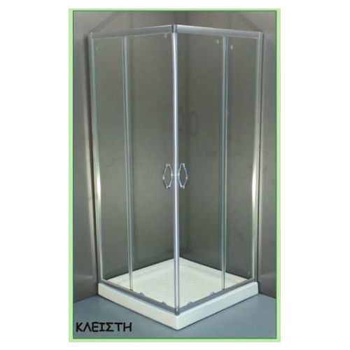 ΚΑΜΠΙΝΑ ΝΤΟΥΖΙΕΡΑΣ ΤΕΤΡΑΓΩΝΗ Gloria ASCOT TRANSPARENT 90x90x180 cm