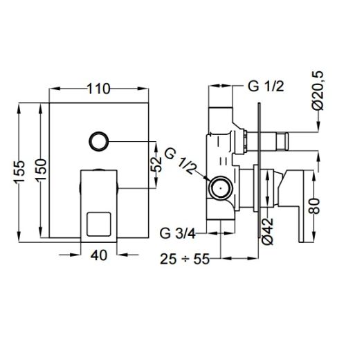 ΜΕΙΚΤΗΣ ΛΟΥΤΡΟΥ/ΝΤΟΥΖΙΕΡΑΣ ΕΝΤΟΙΧΙΣΜΟΥ Teorema GOSSIP 296010