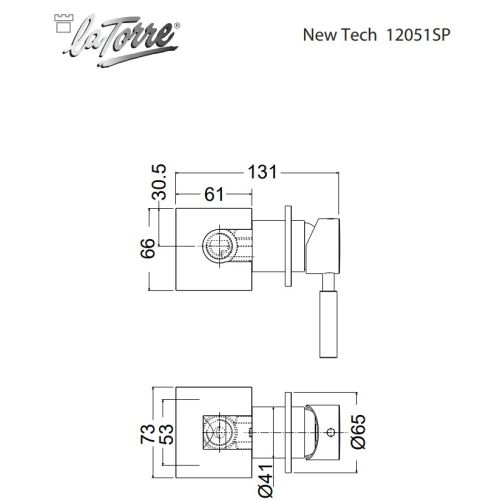 ΜΙΚΤΗΣ ΕΝΤΟΙΧΙΣΜΟΥ ΜΙΑΣ ΕΞΟΔΟΥ La Torre NEW TECH 12051SP-100 Chrome
