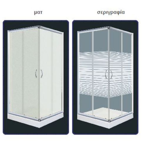 ΚΑΜΠΙΝΑ ΜΠΑΝΙΕΡΑΣ ΔΙΠΤΥΧΟ Aquarelle Bathtub Fresh II 110-112 cm.