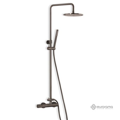 ΜΠΑΤΑΡΙΑ ΝΤΟΥΖΙΕΡΑΣ ΜΕ ΚΟΛΩΝΑ ΠΛΗΡΕΣ EURORAMA ELETTA TECNO 167065-410 Black Brushed