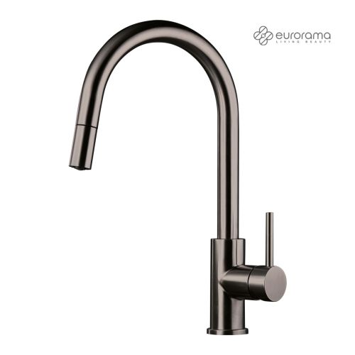 ΜΠΑΤΑΡΙΑ ΚΟΥΖΙΝΑΣ ΜΕ ΝΤΟΥΣ EURORAMA 702600-411 Black Brushed PVD