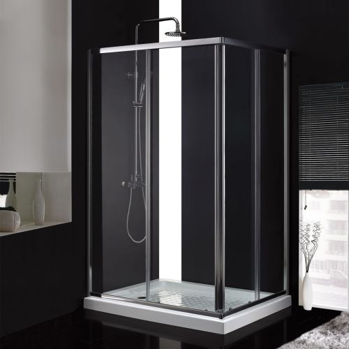 ΚΑΜΠΙΝΑ 120x80 cm. ΑΣΥΜΜΕΤΡΗ Devon PLAZA Offset Corner Entry 12080