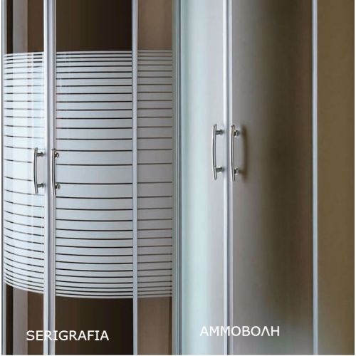 ΚΑΜΠΙΝΑ 80x80x180 cm. ΤΕΤΡΑΓΩΝΗ Karag FLORA 100