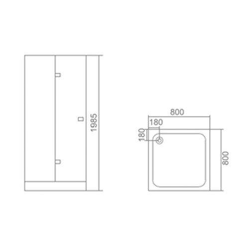 ΚΑΜΠΙΝΑ 80x80 cm. ΤΕΤΡΑΓΩΝΗ Karag K-819