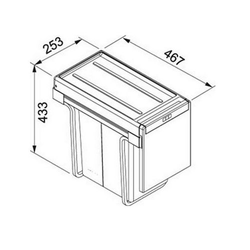 ΟΙΚΟΛΟΓΙΚΟΣ ΚΑΔΟΣ ΑΠΟΡΡΙΜΜΑΤΩΝ FRANKE Cube 30