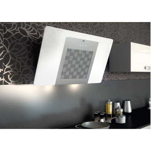 ΑΠΟΡΡΟΦΗΤΗΡΑΣ FRANKE Leto Glass  90 Λευκό Inox ΕΠΙΤΟΙΧΙΑ ΚΑΜΙΝΑΔΑ 90 cm